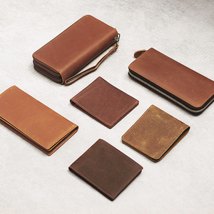 לוגו מותאם אישית סיטונאי ממוחזר עור סוס מטורף טריפולד RFID ארנק לגברים - Product Image 4