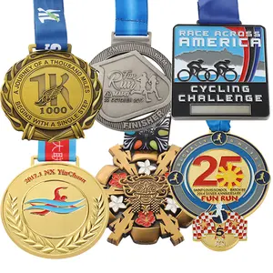 Medal Plain 3D Sports Die Casting Soft Enamel Custom Metal Handball Printed Vietnam Gold Silver Bronze Turkey Awards Medal