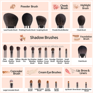 Vander — pinceaux de maquillage professionnels, ensemble de brosses pour blush, poudre ombre à paupières, coffret cadeau de luxe, en poils de chèvre, pour maquillage, étiquette privée, lot de 24 pièces - Product Image 5