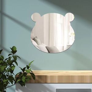Miroir mural adhésif créatif en acrylique, motif animalier (alien, panda, dessin animé), pour chambre et salle de bain, miroir souple intégral - Product Image 2