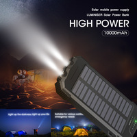 Cargador Solar Portátil de 10000mAh, Cargador Inalámbrico de 20W con Carga Rápida, Batería Externa para Teléfonos Celulares