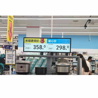 Máquina de publicidad de pantalla de tira de 69,4 pulgadas, estantes de pantalla de tira HD para colgar en la pared, pantalla de publicidad de autobús electrónico para caminar