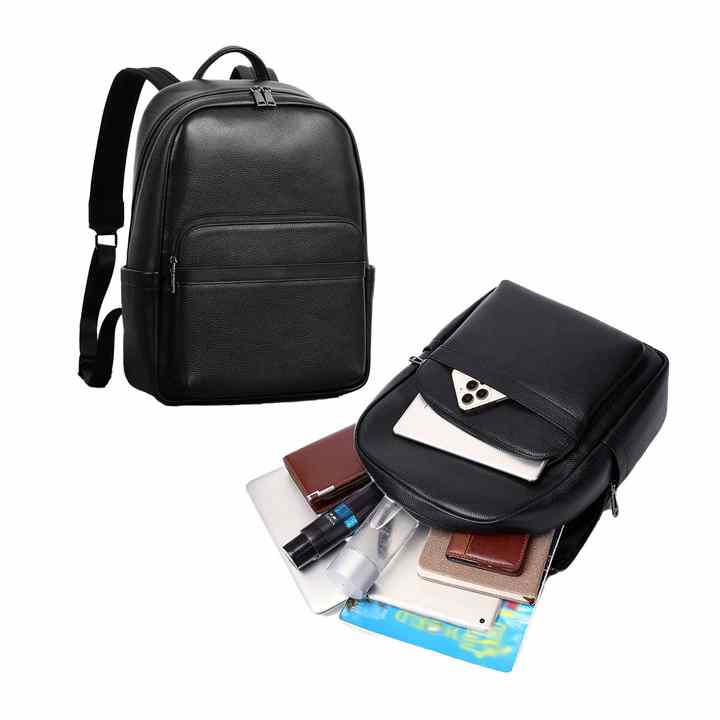 Custom Capacity Leather Backpack Laptop Backpack Bag Waterproof Laptop