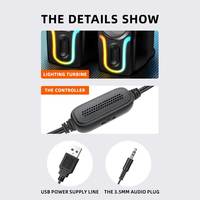 JERTECH S5 Speaker Mini portabel profesional, kotak suara Speaker tweeter kolom portabel dengan LED untuk kartu Tf pemutar musik Mp3