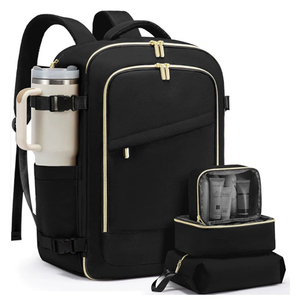 Mochila de viaje de moda aprobada por 2025 para mujeres y hombres, bolsa de transporte grande, 3 cubos de embalaje, 17 \ ", portátil de poliéster - Product Image 4
