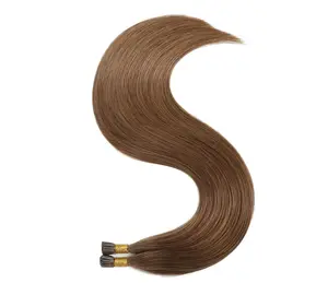 Элитные шелковистые прямые кератиновые волосы для наращивания, человеческие волосы, 2 г, пряди, для образца