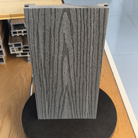 Planches de terrasse en WPC en forme de M résistantes aux intempéries, revêtement composite à grain de bois embossé pour applications extérieures sur terrasses et balcons