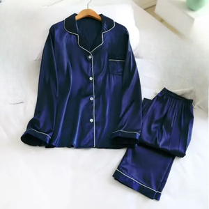 Ropa de Dormir de Seda para Mujer – Conjunto de Pijama de Satén Suave, Ropa de Dormir para Chicas, Lencería, Camiseta y Vestido de Noche - Product Image 1