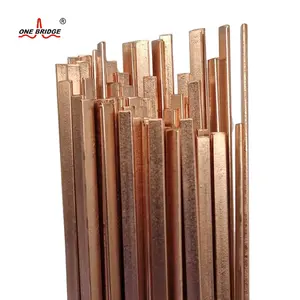 Copper Welding Rod For Hvac Welding Air Condition Copper Pipe Electrodes 1.3*3.2*500mm Flat Bar 1.6mm*450mm Round Rod