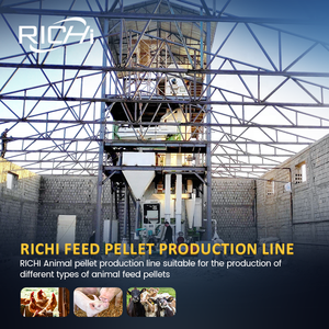 RICHI <span class=keywords><strong>Alfalfa</strong></span> Tierfutteranlage - CE/ISO9001/ATEX Zertifizierte Rinder- und Pferdefutter-Pelletieranlage mit 5 Tonnen pro Stunde - Product Image 1