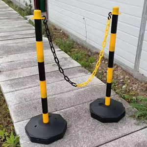 警告トラフィック群集制御バリア水充填加重ベースPEプラスチックスタンションチェーンポストプラスチックチェーン付き - Product Image 2