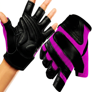 Fingerless Sport, Gym, Cycle Gloves Black Olive Green Leather Unisex Fitness Workout Sports Gloves All Seasons - Product Image 2