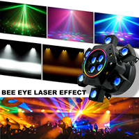 Oferta Especial: Cabeza Móvil Bee Eye de 150W y 6 Brazos, 24 Canales, 5 Rayos, LED RGBW, Láser, Estroboscópico, Control Remoto DMX512 y Sonido, Luz de Fiesta para DJ