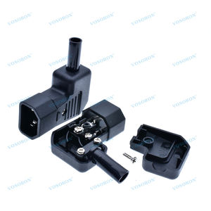 อะแดปเตอร์ขั้วต่อสายไฟ C14 90องศา IEC 250V/10A ซ็อกเก็ตปลั๊กไฟฟ้ากระแสสลับ C14ตัวผู้แบบถอดเปลี่ยนได้ - Product Image 5