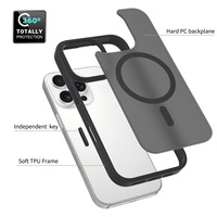 Nouvelle coque de téléphone magnétique en TPU PC mat avec bouton de contrôle de l'appareil photo pour iPhone 16 Pro Max
