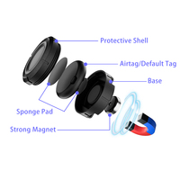 Etiqueta Inteligente Impermeable IP65 Compatible con IOS y Android, Apple Find My, Rastreador de Bicicletas MFI, AirTags, Dispositivo de Rastreo Global para Motocicletas/Bienes