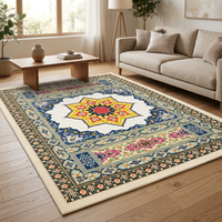 Maschinell Bedruckter Nylon-Teppich Großer Wohnzimmerteppich mit Blumenmuster Hohe Qualität Großhandelspreis