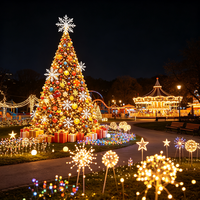 Lanternes coniques simples pour arbres de Noël, éclairage extérieur de Noël pour parcs à thème, places publiques, visites nocturnes culturelles
