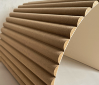 Panneau ondulé 3D flexible en MDF haute densité, panneau grillagé en MDF courbé uni pour la décoration intérieure