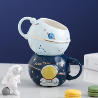 Nouvelles tasses en céramique pour astronautes - Coffret cadeau grande capacité - Tasses à eau simples en gros - Tasses Planètes