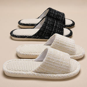 Pantuflas de Lino para Hombre y Mujer, Antideslizantes, Frescas y Transpirables, para Primavera/Verano, para el Hogar y el Dormitorio - Product Image 1