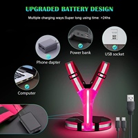 Gilet de lumière LED rechargeable par USB haute visibilité logo personnalisable veste de vitesse de course en nylon polyester réglable réfléchissant