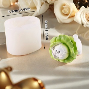 Moule en silicone TangChu pour bougie parfumée en forme de chien végétal, idéal pour un cadeau amusant, une décoration de bureau et une tendance des réseaux sociaux - Product Image 6