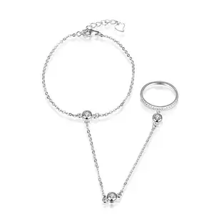 925 Sterling Silver Bạc Nô Lệ Vòng Đeo Tay Vòng Tay Chuỗi Vòng Đeo Tay Đồ Trang Sức