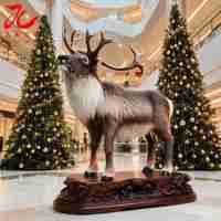 Renne animatronique de Noël personnalisé pour intérieur, modèle d'animal réaliste en mouvement, idéal pour centre commercial, parc à thème, événement festif, décoration hivernale
