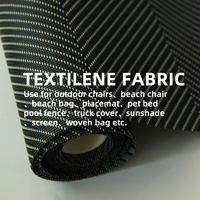Tissu en maille PVC Teslin Jacquard noir STARUNK, polyester 1000D, anti-UV, pour meubles d'extérieur, durable