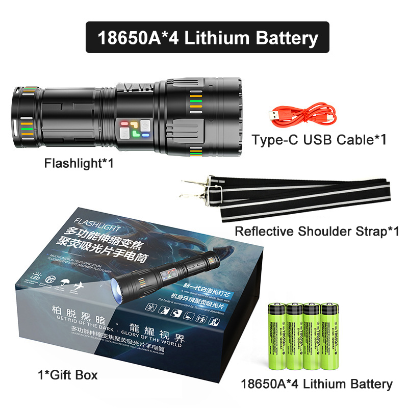 Black 18650A*4 Lithium Battery