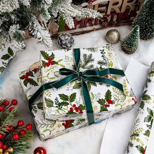 Christmas Wrapping Paper Roll 17 In X 32.8 Ft Double Sided Eco Friendly Gift <b>Wrap</b> For Holiday Crafting - Product Image 4