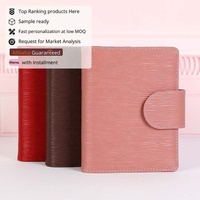 Cuir Epi gaufré durable 9 couleurs pour femmes or Rose A6 planificateur financier portefeuille d'argent classeur budgétaire cahiers de bureau