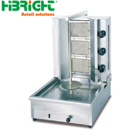 Grill à poulet shawarma électrique/gaz en acier inoxydable de haute qualité Highbright, à rotation automatique, pour restaurant, 4,5 kW