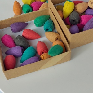 Conos de Incienso de Agar Natural, Diseño de Aromaterapia, Torre de Reflujo de Madera Colorida con Cascada, Incienso Fragante de Loto y Pino - Product Image 2