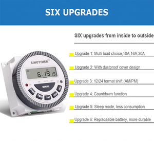 TM619 حديقة الري الموقت 10A 16A 30A 3V بطارية قابلة للاستبدال 220V انتاج الطاقة الفاصل الزمني الموقت الرقمية عداد توقيت قابل للبرمجة - Product Image 4