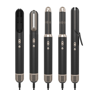 Multifunctional Hair Styling Tool 220mm Length 5 In 1 Hot Air Comb Straightener Curler Dryer Tourmaline Ceramic Fast Heating - Product Image 2