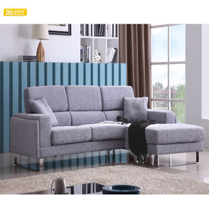 Muebles familiares modernos Sala de estar Sofá en forma de L Tela Sofá cama de algodón Caliente en compras en línea América Filipinas - Product Image 1