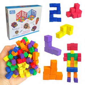 Cubos de Espuma EVA Adhesivos de Colores Surtidos, Juego de 50 Piezas, Juguete Educativo, Bloques de Construcción, Rompecabezas, Fáciles de Unir - Product Image 1