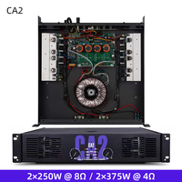 Amplificateur de puissance professionnel CA2 classe H 2 canaux 250W sous 8 ohms 375W sous 4 ohms 2U pour montage en rack pour système de sonorisation PA et scène