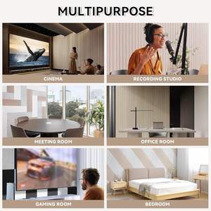 Sợi polyester lớn cảm thấy bức tường bảng cách âm được sử dụng như tấm tường trang trí cách âm cho văn phòng. - Product Image 5