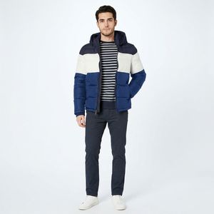 2025 New Design Men's Puffer Jackets Wholesale Custom Canvas <b>Bubble</b> <b>Coats</b> Winter Thick Warm Stand Jacket FINER THREADS - Product Image 1