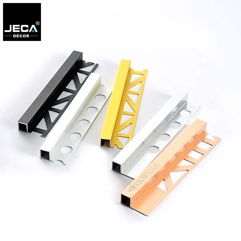 فوشان مصنع JECA بلاط من الألومنيوم الشخصي مختلف المعالجة السطحية تشذيب السراميك ل الزاوية بلاط من الألومنيوم الملحقات