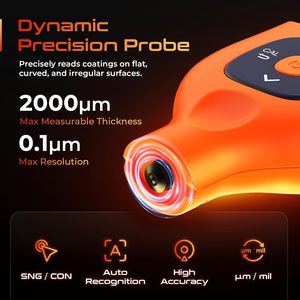 เครื่องวัดความหนาสี GOYOJO 2026 รุ่น CTG1 CTG2 CTG3 0-2000um 0-79mils ตรวจจับธาตุ Fe Al Zn FeC อัตโนมัติ ความแม่นยำสูง - Product Image 6
