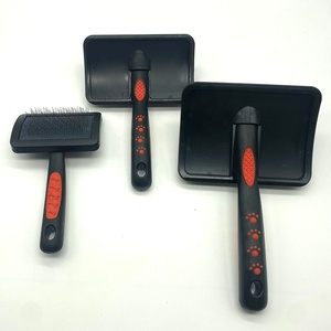 Venta al por mayor largo de acero inoxidable Pet Grooming Slicker cepillo de pelo para perros de lujo del fabricante peines cepillos para gatos cuidado canino - Product Image 4