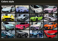 2025 dernier corail métallique vert voiture Wrap Film Cool Style voiture vinyle Wrap Fluorescent vert vinyle bricolage voiture style autocollant