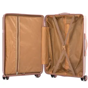 2023 New Trend Valise De Voyage 6 Pcs Roller Travel Folding Spinner Hard Shell Expandable Checked Suitcase Sets