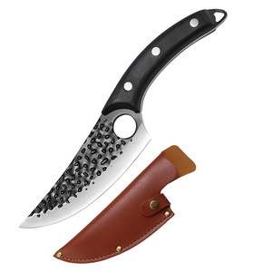 In acciaio inossidabile martellato coltello per macellazione forgiato per scimitarre e tagliare il coltello per suini bovini ovini - Product Image 5