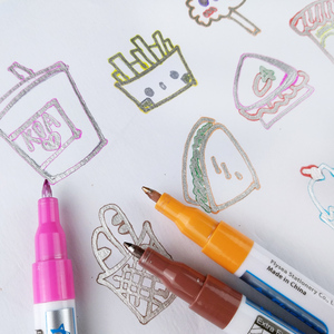Doble línea contorno bolígrafo marcadores sueño brillo metálico Doodle Dazzle plumas brillo marcador Set bricolaje álbum <span class=keywords><strong>graffiti</strong></span> pluma - Product Image 3