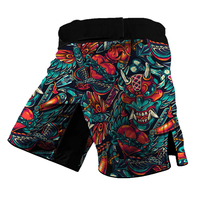 Tonton Personnalisé Judo Grappling Formation Coupe Haute Camouflage Polyester Gym Court Combat En Gros Muay Thai Boxe Mma Shorts Blan